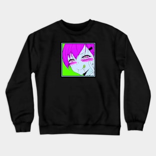 Ahegao Heart Eye Pop Art Crewneck Sweatshirt